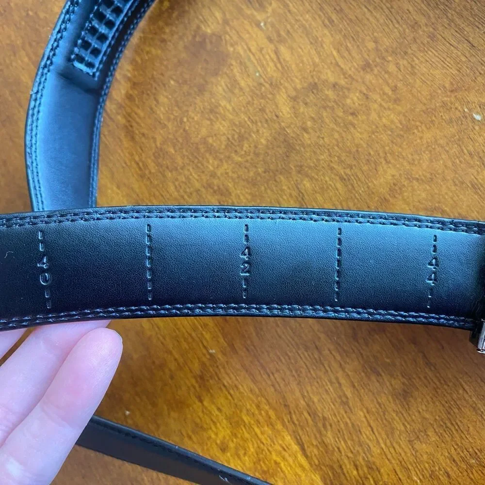 Comfort Click Leather Adjustable Mens Belt. Sizes 28-44. Ratchet Easy to Use